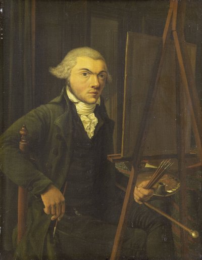 Retrato de un pintor, probablemente Harmanus Uppink de Willem Uppink