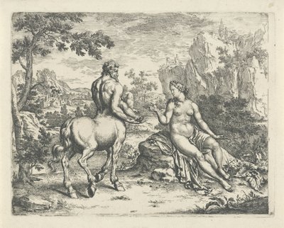 Ocyrhoe predice el destino de Quirón y Asclepio de Willem Van Mieris