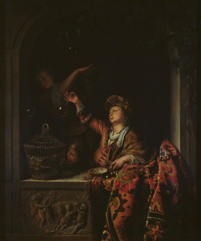 Burbujas de jabón de Willem Van Mieris