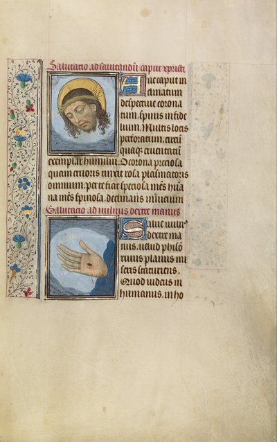 Cabeza de Cristo; Mano Derecha de Cristo con Herida de Willem Vrelant