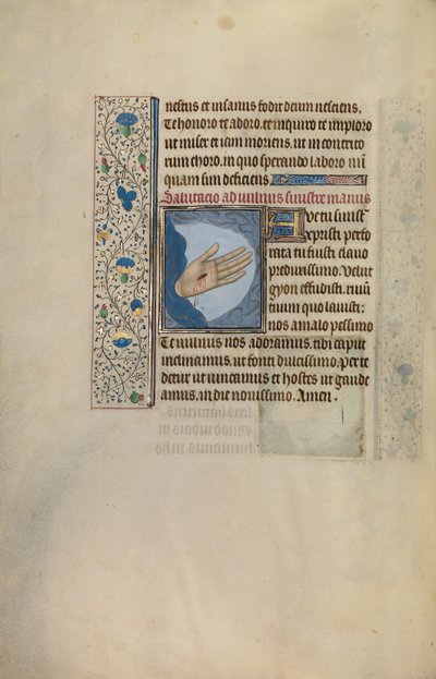 La mano izquierda de Cristo herida de Willem Vrelant