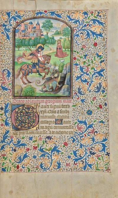 Sankt Georg und der Drache de Willem Vrelant