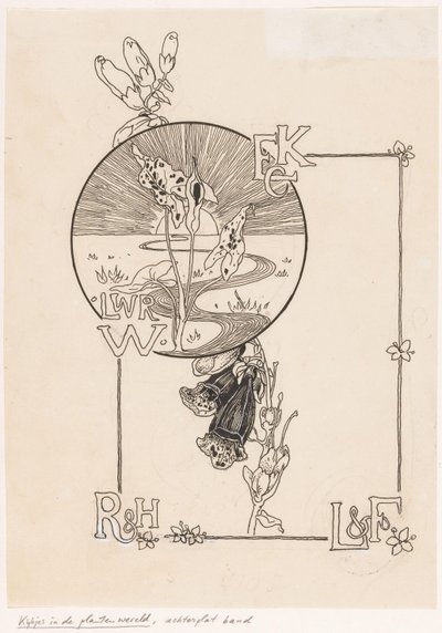 Diseño de encuadernación para: Knappert, Emilie C., Vistas del mundo vegetal, 1893 de Ludwig Willem Reymert Wenckebach