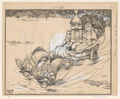 Cascanueces y Marie en un carro de conchas de Ludwig Willem Reymert Wenckebach
