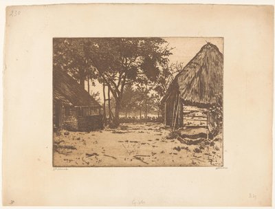 Granja en Brabante de Willem Witsen (signed by artist)