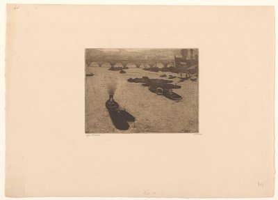 Barcos en el Támesis en Londres de Willem Witsen (signed by artist)