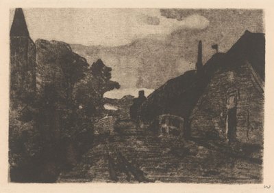 Dorpsweg en Diepenheim de Willem Witsen (signed by artist)