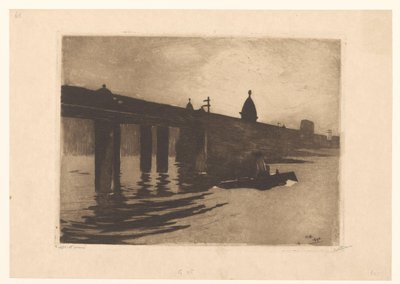Vista del puente de Charing Cross en Londres de Willem Witsen (signed by artist)