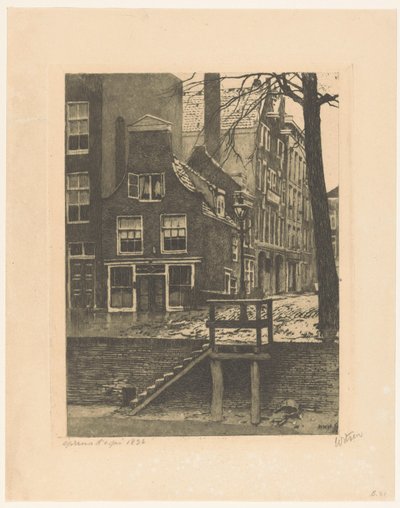 Vista del Bierhaven y la Oranjestraat en Rotterdam de Willem Witsen (signed by artist)