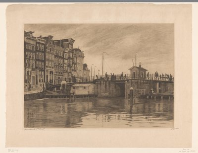 Vista del Kraansluis en Ámsterdam de Willem Witsen (signed by artist)