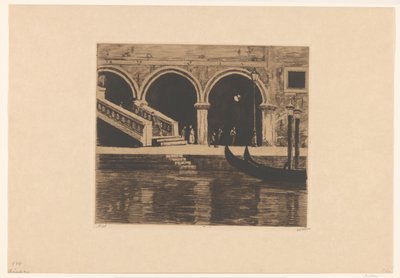 Vista de las escaleras del Puente de Rialto en Venecia
Rialto (título en el objeto) de Willem Witsen (signed by artist)