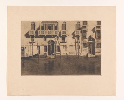 Vista de fachadas y bolardos a lo largo del Canale Grande de Venecia
Casas con seis bolardos, Venecia (título original) de Willem Witsen (signed by artist)
