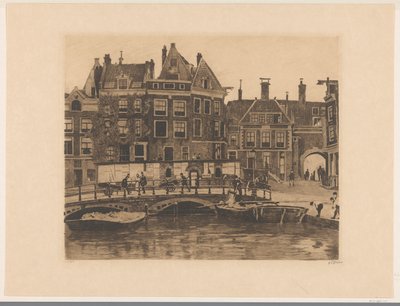 Vista del Beurspleintje en Ámsterdam de Willem Witsen (signed by artist)