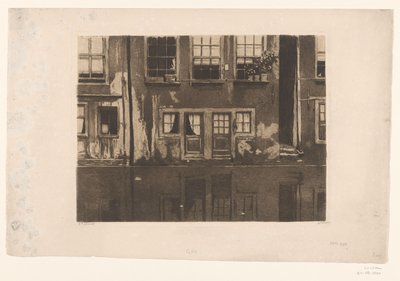 Casas en el Oudezijds Achterburgwal de Ámsterdam de Willem Witsen (signed by artist)
