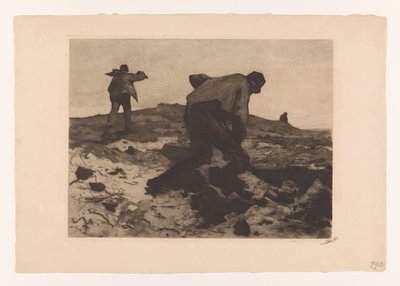 Trabajadores agrícolas en la salud Martillos (título original) de Willem Witsen (signed by artist)