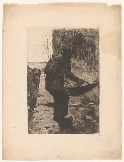 Hombre que está aventando de Willem Witsen (signed by artist)