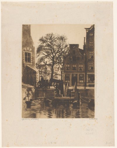 Revisión de la torre Montelbaan en Ámsterdam de Willem Witsen (signed by artist)