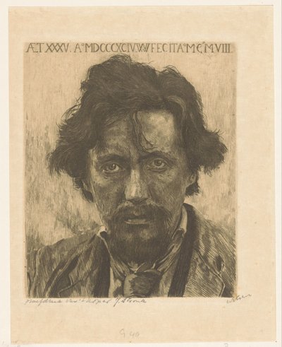 Retrato de Willem Kloos de Willem Witsen (signed by artist)