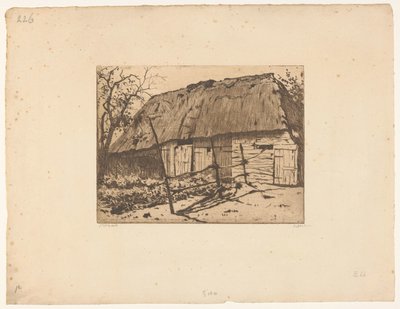 Granero con valla en Brabante de Willem Witsen (signed by artist)