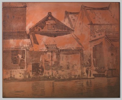 Batavia, casas en el kali de Willem Arnoldus Witsen
