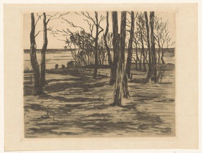 Árboles en el paseo marítimo de Valkeveen de Willem Arnoldus Witsen