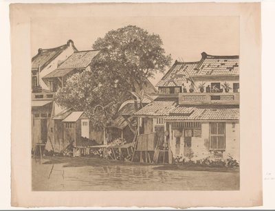 Vista de casas en un río en Batavia
Casas en el kali. Árboles entre las casas, Batavia (título original) de Willem Arnoldus Witsen