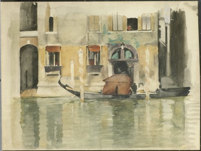 Góndola frente a una casa veneciana de Willem Arnoldus Witsen