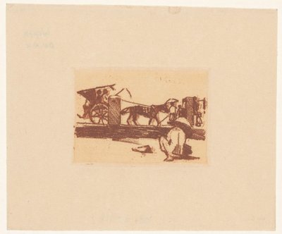 Figura agazapada y un sado en Buitenzorg de Willem Arnoldus Witsen