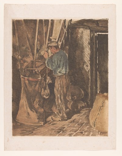 Miller cerca de un saco de harina
Miller, puerta cerrada (título original) de Willem Arnoldus Witsen