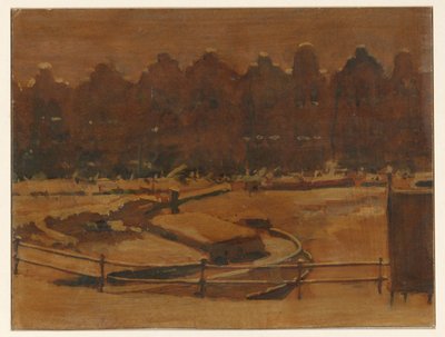 Almacenes en un muelle de Ámsterdam en la nieve de Willem Arnoldus Witsen
