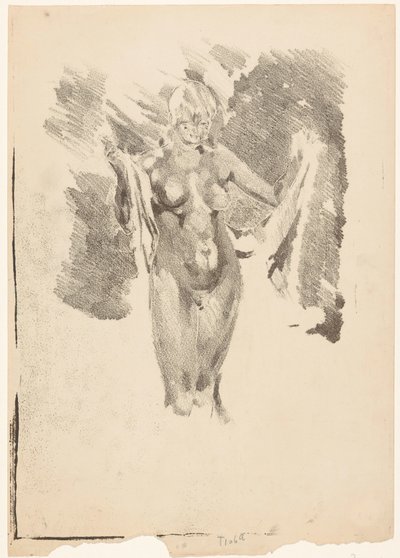 Mujer desnuda de pie secándose de Willem Arnoldus Witsen