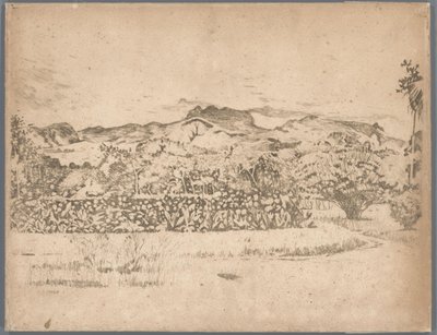 Vista del volcán De Kloet, Gambar de Willem Arnoldus Witsen