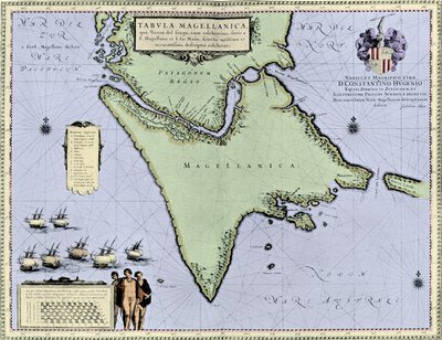 Estrecho de Magallanes y Tierra de Fuego, del "Nieuwe Atlas" de Blaeu. de Willem and Joan (1596 1673) (after) Blaeu