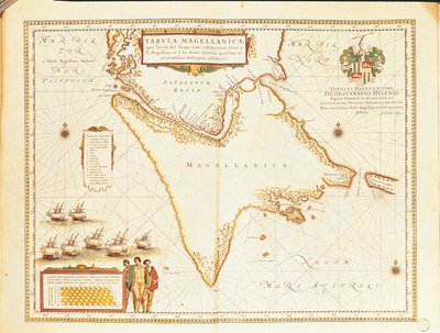 Estrecho de Magallanes, del Theatrum Orbis Terrarum de Willem and Joan  Blaeu