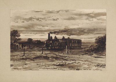 Paisaje con tren de Willem de Famars Testas