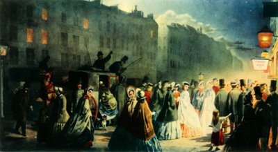 Escena en el Strand por la noche, c. 1860, 1942 de Willem de Famars Testas