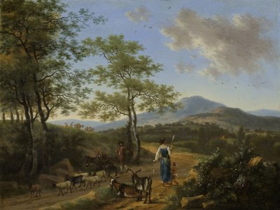 Paisaje italiano con pastores de Willem de Heusch