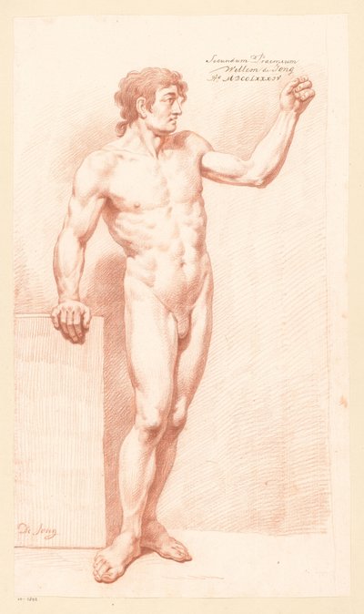 Desnudo masculino de pie, visto de frente (2º premio 1784) de Willem de Jong