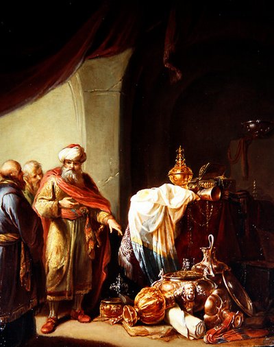 Creso mostrando sus riquezas a Solón de Willem de Poorter