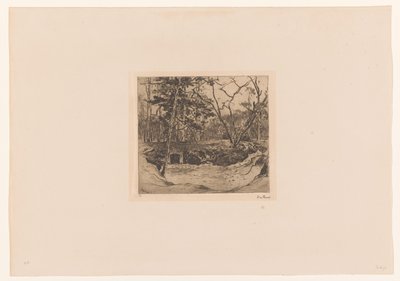Bosque con entrada al refugio antiaéreo de Willem de Zwart (signed by artist)