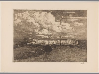 Paisaje de dunas con excavación de arena y barcos
Cantera de arena (título original) de Willem de Zwart (signed by artist)