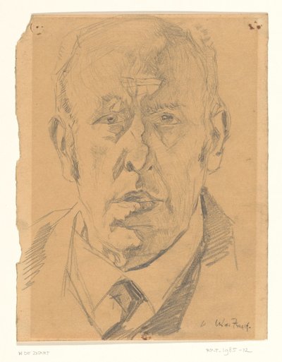Retrato de un hombre, de frente de Willem de Zwart