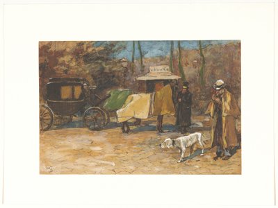 Carruaje de espera en un parque de Willem de Zwart
