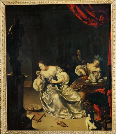 Le The - La hora del té ... de Willem van (after) Mieris