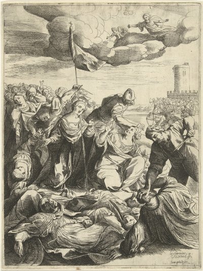 Santa Úrsula sitiada por los hunos de Willem van Haecht (II)