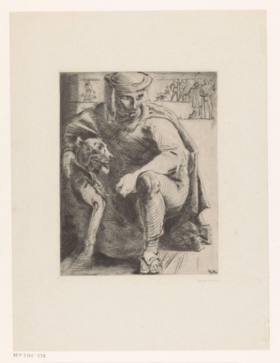 Cazador con perro de Willem van Konijnenburg (signed by artist)