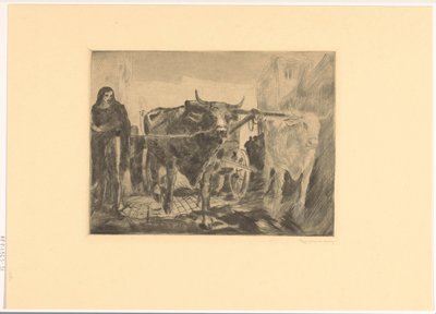 Dos bueyes delante de una carreta
Carro de bueyes (título original) de Willem van Konijnenburg (signed by artist)