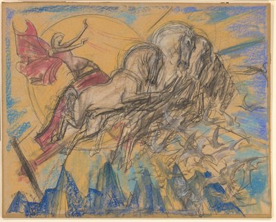 El dios del sol Apolo en su carro de Willem van Konijnenburg