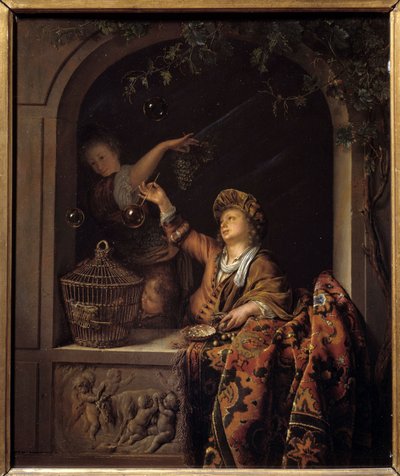Burbujas de jabón de Willem Van Mieris