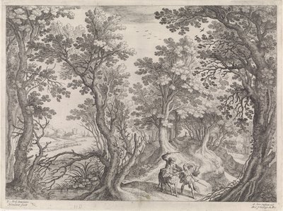 Balaam y la burra Paisajes italianos (título de la serie) de Willem van Nieulandt (II)